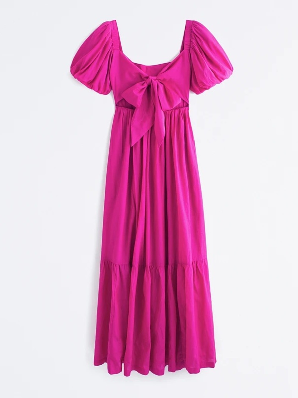 Abercrombie Emerson Puff-Sleeve Maxi Dress - Square Neck - Picture 2 of 3